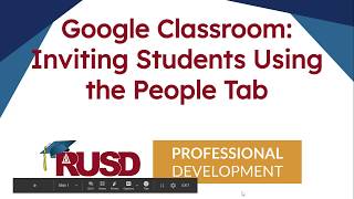 Google Classroom  Inviting Students Using the People Tab