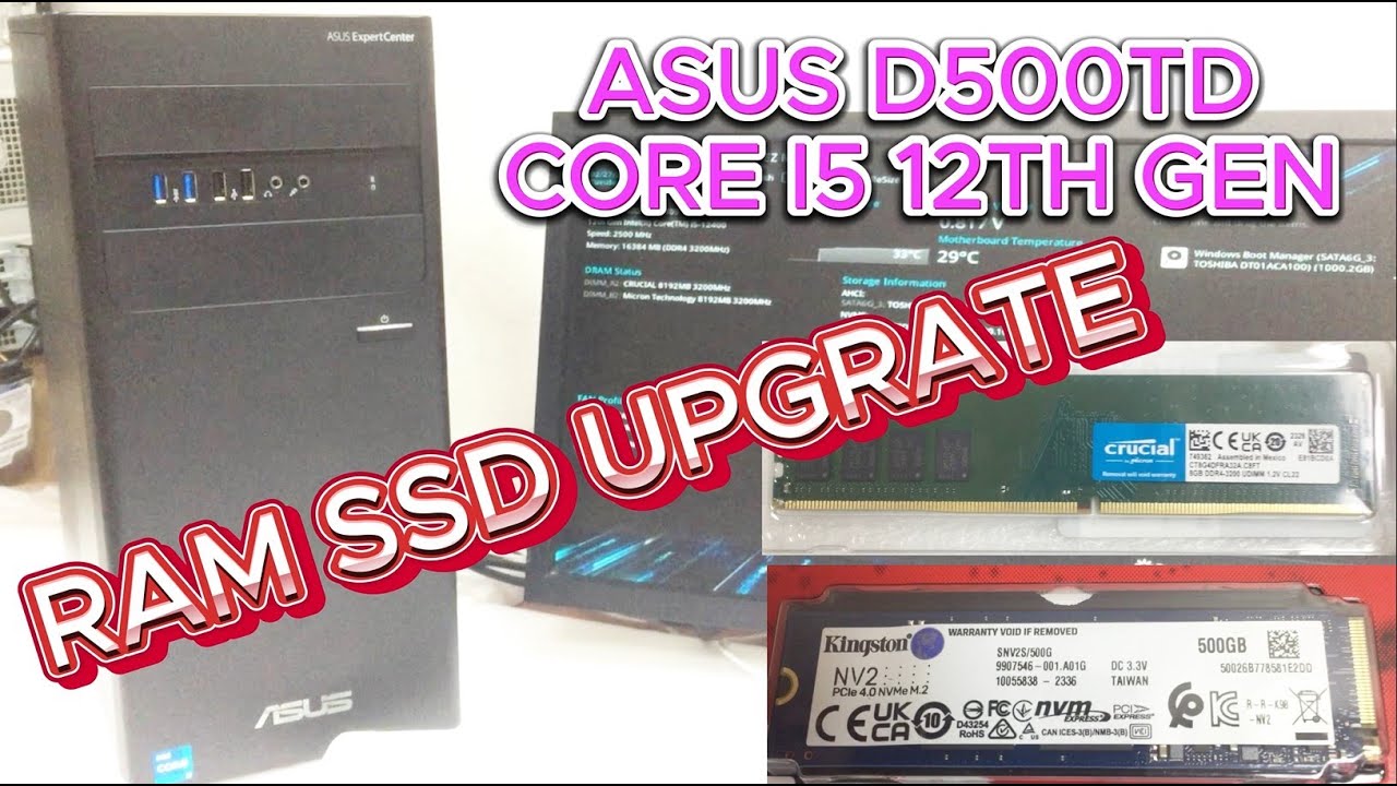 PC Asus D500TD i5 12400 RAM SSD upgrade | D500TD-005W |  PC Asus D500TD i5 12Th Gen