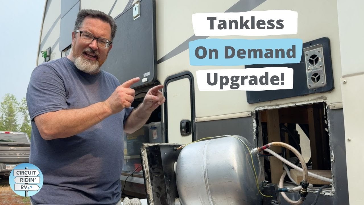 Ep 202: We Replaced Our Leaky Water Heater with Tankless On Demand Hot Water // RV Life