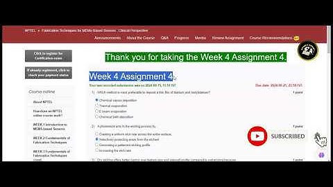 Fabrication Techniques for MEMs-Based Sensors : Clinical Perspective week 4 assignment #nptel