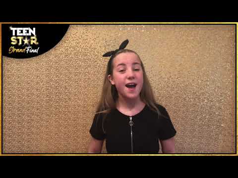 Rosie Hollins at The Grand Final of The TeenStar 2020 Singing Competition