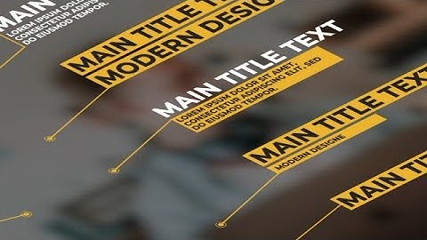 Simple Callouts Titles After Effects Templates