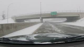 Driving in Minnesota Winter storm time lapse NORMAL 2022