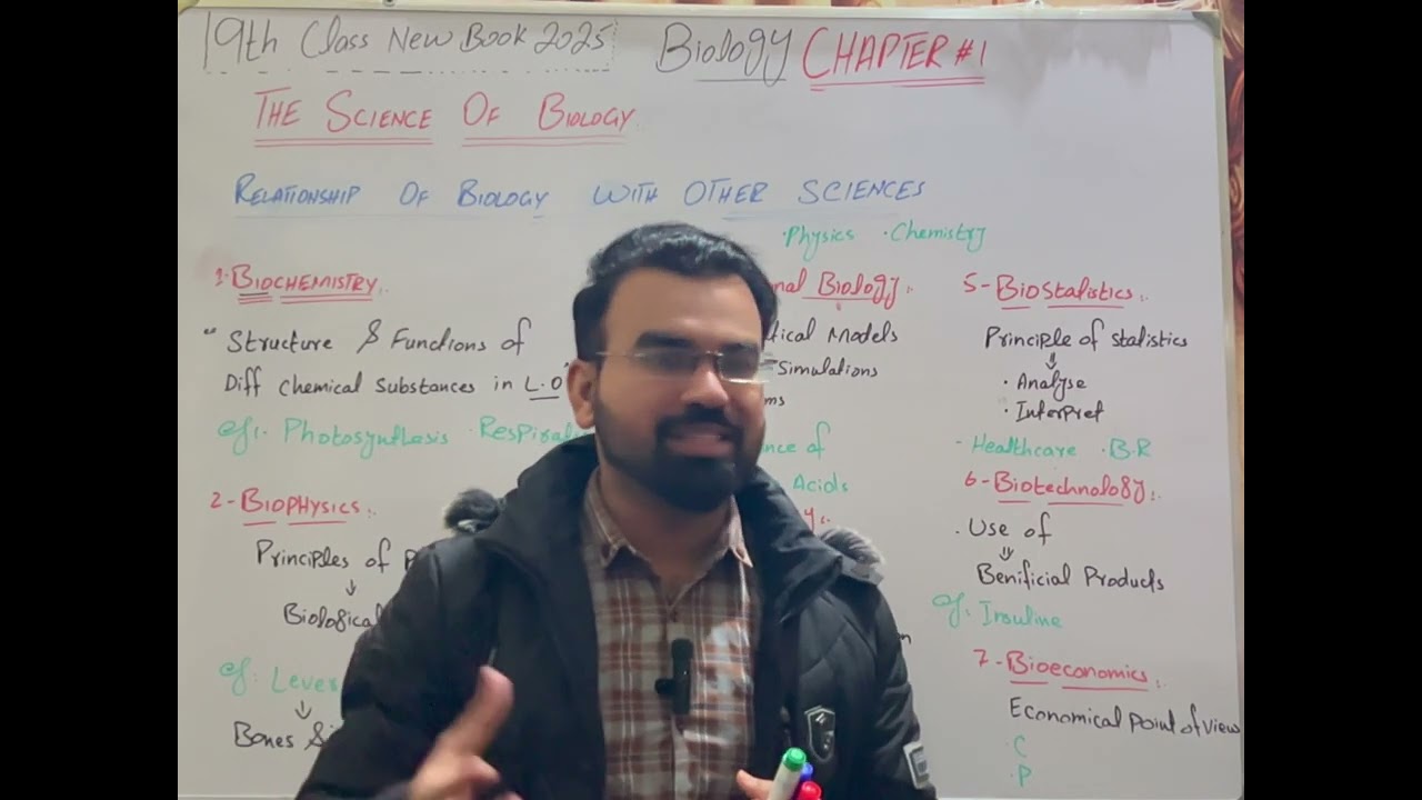 Relationship of Biology with Other Sciences | Lec #3 | Biology Chapter 1 | 9th Class | New Book 2025