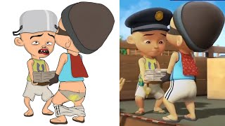 Drawing funny || meme lucu Upin Ipin terbaru musim 19 polis sentri.