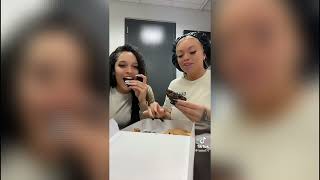 Latto and Brook reviewing cookies from Batch The Cookie Company 🍪