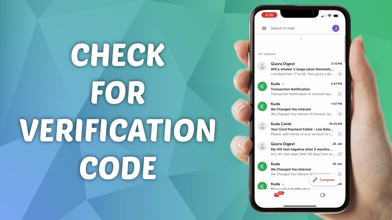 How to Check for Verification Code in Email - YouTube
