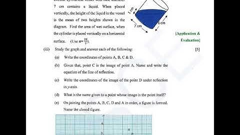ICSE CLASS 10th 2025 BOARD EXAMINATION MATHEMATICS SPECIMEN PAPER WITH SOLUTION