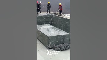High quality marble Blocks mining by our double saw blade mine cutting machine #stonemachine