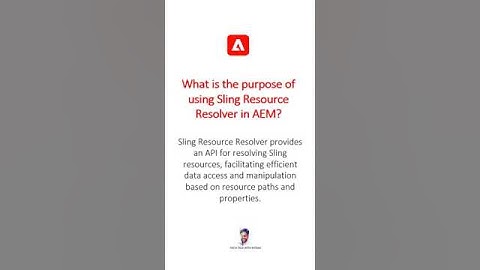 Purpose of using Sling Resource Resolver in AEM #aem #aeminterviewquestions #adobeexperiencemanager