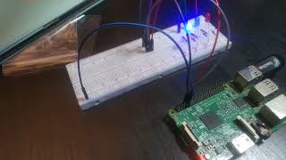 3 digit binary countdown with LEDs, Raspberry Pi & Python 3
