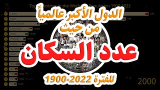 أكبر الدول في العالم من حيث عدد السكان 1900 - 2022