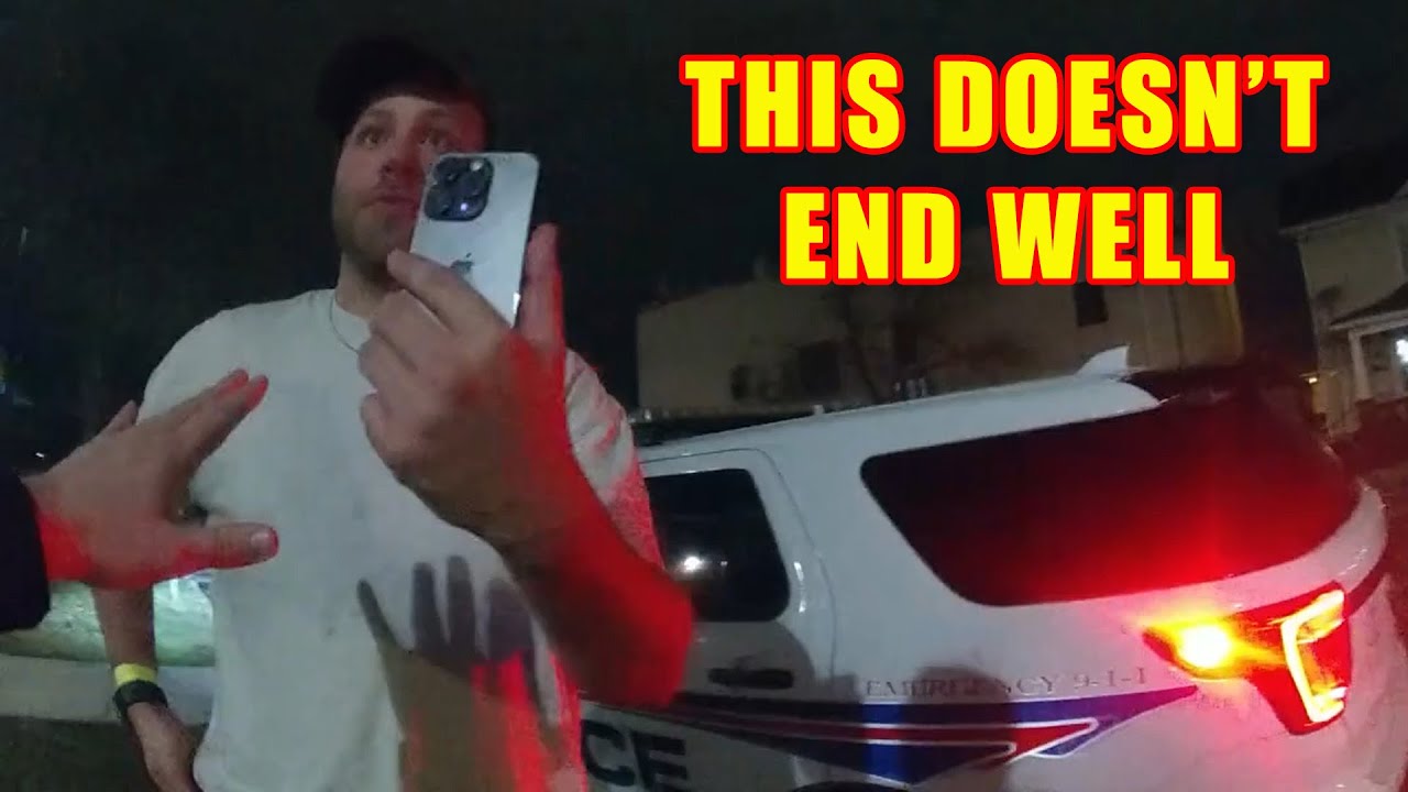 Drunk Man Thinks It's His 2nd Amendment Right to Hold a Camera in a Police Officer's Face