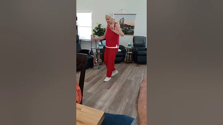 Judy Simons dancing YMCA age 89 Oct 2022