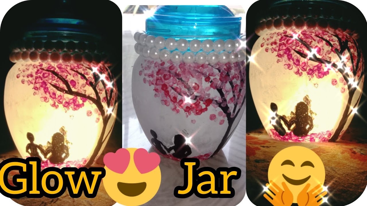 DIY:-Mason Glow Jar // Easy Mason Jar Decorating Ideas // Jar Panting.