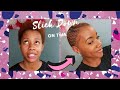 Slick Down on Short Natural hair w| Fingerwaves ||PonPon Sisters