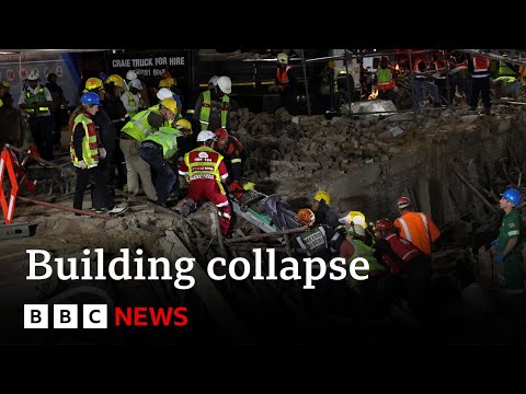 Dozens still trapped in South Africa building collapse | BBC News @BBCNews