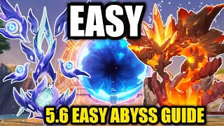 🇮🇳 How to Beat the LAVA DRAGON STATUE Easily - 5.6 Abyss Guide - Genshin Impact