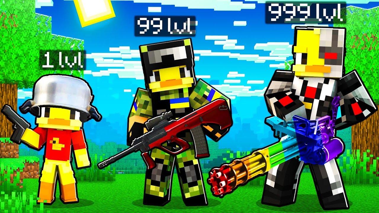 😨Майнкрафт, но ОРУЖИЕ СТАНОВИТСЯ КРУЧЕ С КАЖДЫМ УРОВНЕМ!