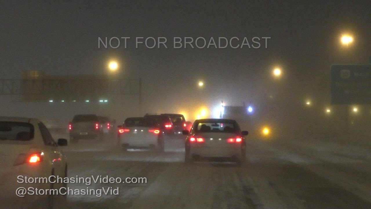 Fargo, ND Winter Storm Nighttime Travel Hazard - 1/2/2017