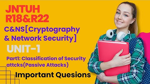jntuh R18 & R22  c&ns cryptography and network security , p1 securityattackgunshot 😱💯 veryimportant