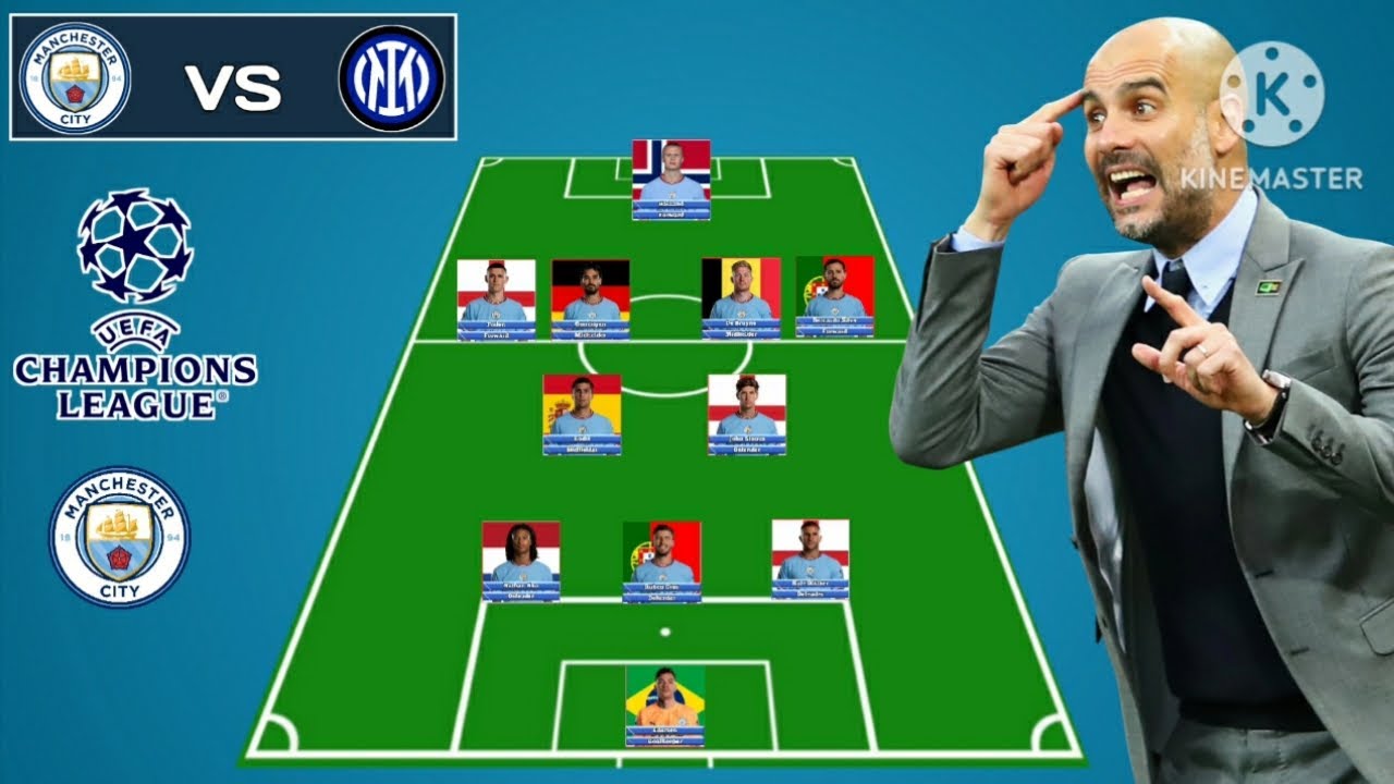 Manchester City vs Inter Milan ~ Potential Line Up Manchester City ...