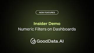 Numeric Filters on Dashboards in GoodData.AI: Focus on What Matters