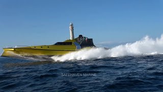 Video of Safehaven Marine’s World powerboat record for Cork  Fastnet Rock – Cork averaging 44.6kts.