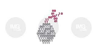 Binary code grenade cyber warfare 2D animation