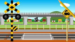 Crossing animation for children running Shinkansen E4 MAX | Cars / Bus / Traffic