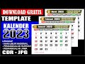 Kalender 2023 Lengkap dengan tanggal merah Masehi, Hijriyah, Jawa - Download format CDR - Template