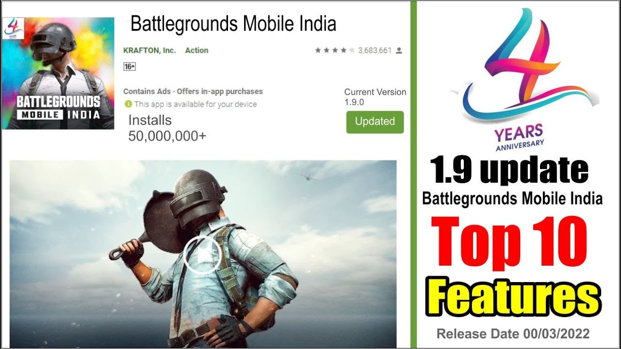 BGMI 1.9 update ka patch notes kya apko mila BGMI