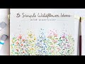 5 EASY Wildflower Doodle Ideas: Watercolor Tutorial