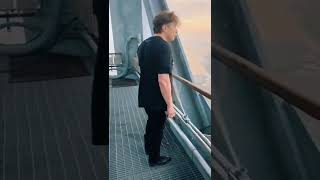 elon musk's view on top of launch tower