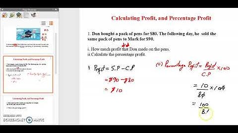 How to Calculate Profit, and Percentage Profit: Consumer Arithmetic