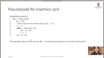 Lecture 02 (Part1) - Getting Started with Sorting Problems