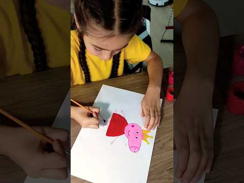 Рисуем Свинку Пеппу #shorts #shortsvideo #героимультиков #рисуемпошагово #рисуемсдетьми #art #пеппа
