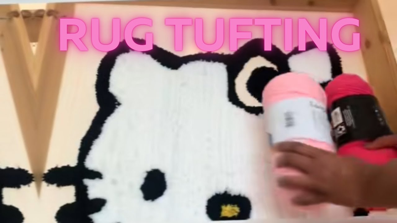 Tufting a Hello Kitty Rug - YouTube