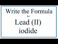 Lead(II) Iodide and Ionic Compounds
