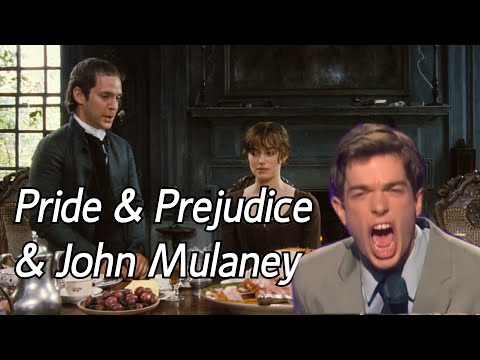 pride and prejudice but everything is explained by john mulaney