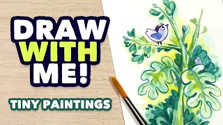 DRAW WITH ME! Mini Paintings // & why I love coloured pencils