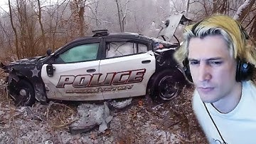 126MPH Chase of Stolen Police Car | xQc Reacts
