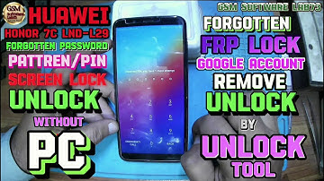 Honor 7C Hard Reset|Factory Reset|Without PC|Huawei Honor 7C FRP Lock remove with Unlock Tool💯%