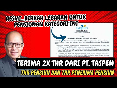 🔴[RESMI] CAIR BESOK!! DUA JENIS THR AKAN DITERIMA PENSIUNAN KATEGORI INI | SIMAK PENJELASANNYA