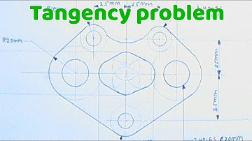 HOW TO DRAW TANGENCY PROBLEM 15 || ENGINEERING DRAWING || TECHNICAL DRAWING || TANGENCY PROBLEM