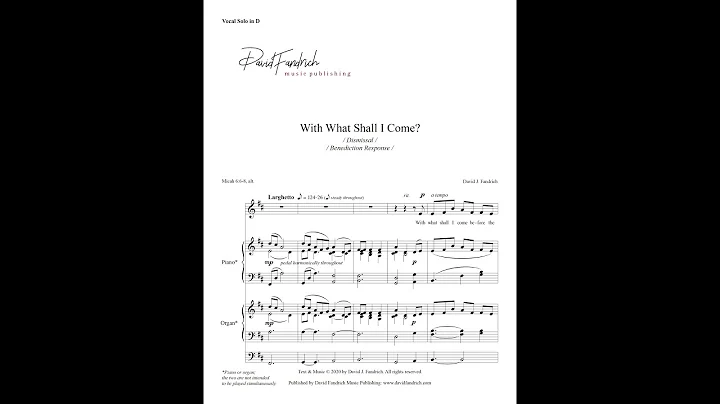 With What Shall I Come: medium solo/unison choir