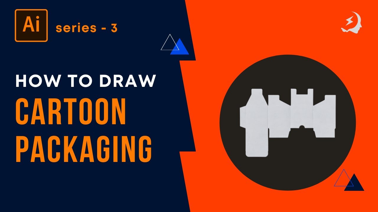 Illustrator how to draw carton packaging in simple method - YouTube