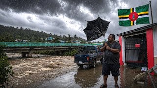 HEAVY AND WINDY RAINFALL IN ROSEAU DOMINICA ☔️🇩🇲 | FLOOD WARNING ISSUED ‼️⚠️ | KFC RENOVATION  screenshot 1