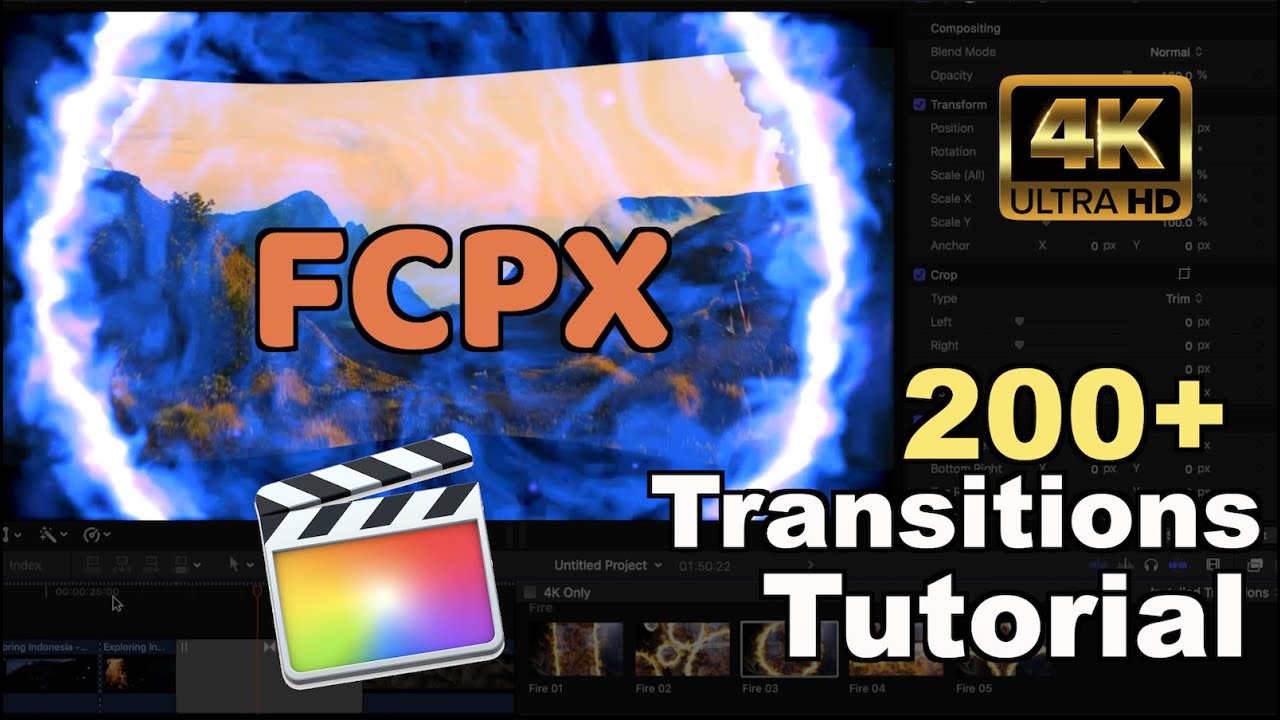 HUGE TRANSITIONS PACK 4K Ultra High Definition | Final Cut Pro X ...