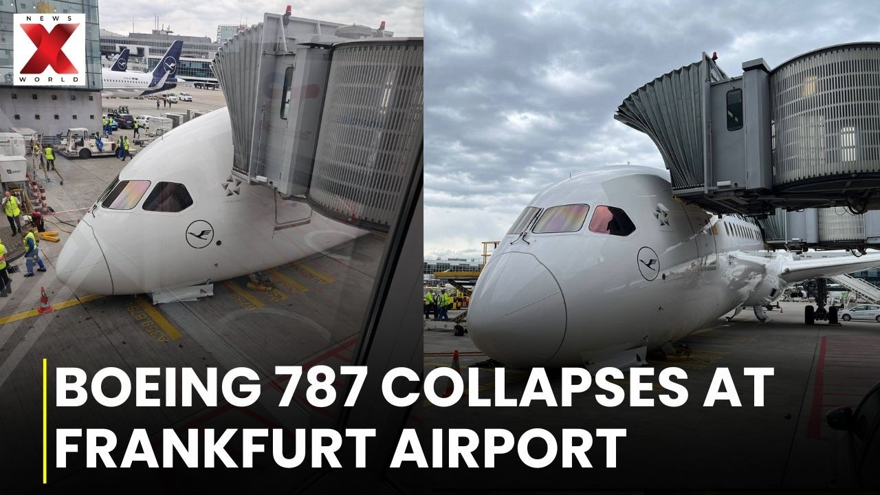 Lufthansa Boeing 787 Suffers Nose Gear Collapse At Frankfurt Airport ...